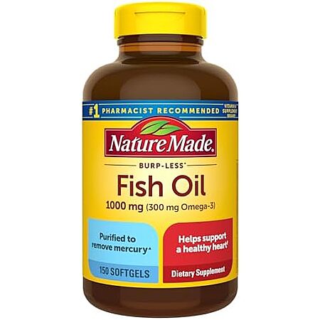 Select Accounts: 150-ct Nature Made Burp Less Fish Oil Omega 3 1000mg Softgels