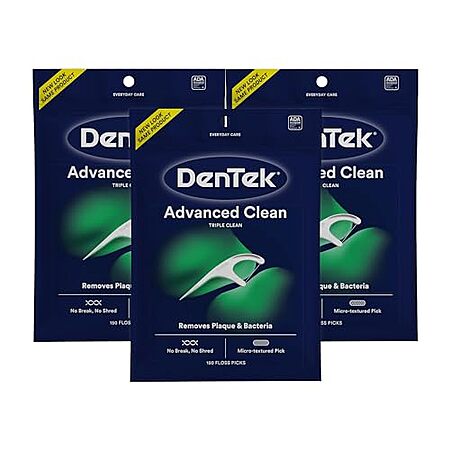 Select Accounts: 3-Pk 150-Ct DenTek Triple Clean Advanced Clean Floss Picks
