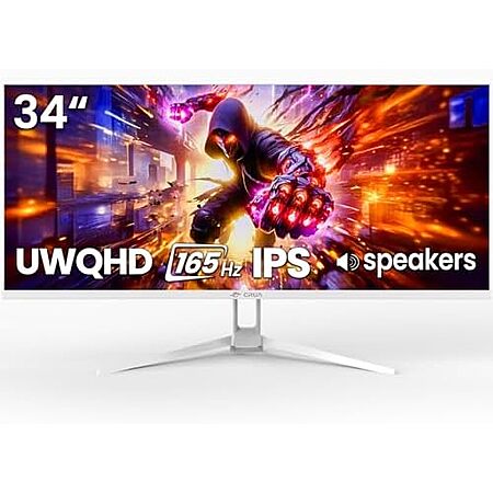 34" CRUA CR340D 3440x1440 165Hz WQHD Ultrawide IPS Monitor