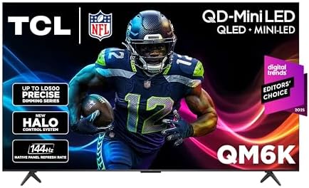 75" TCL 75QM6K QD-Mini LED 4K UHD 144Hz Google Smart TV