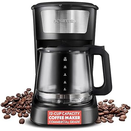 12-Cup Gourmia One-Touch Switch Coffee Maker w/ Auto Keep Warm