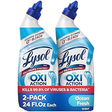 2-Pk 24-Oz Lysol Toilet Bowl Cleaner Gel (Ocean Fresh)