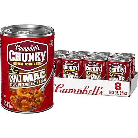8-Pk 16.3oz Campbell's Chunky Soup (Chili Mac) $12.05 w/ S&S