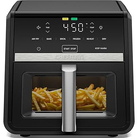 $79.94 | Chefman TurboFry 7-in-1 Air Fryer w/ 9-Quart Nonstick Basket (Black) at Amazon