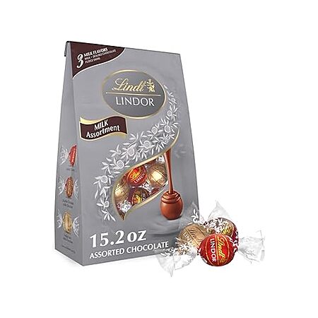 15.2-Oz Lindt LINDOR Milk Assorted Chocolate Candy Truffles