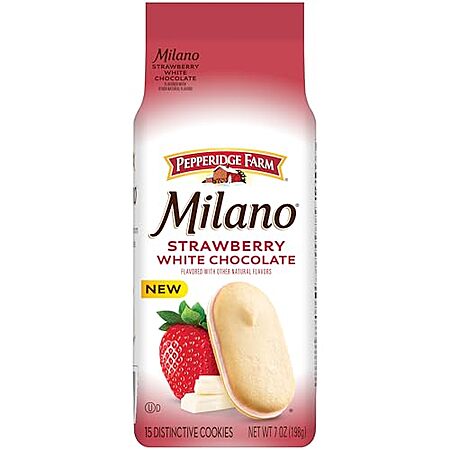 7-Oz Pepperidge Farm Milano White Chocolate Strawberry Flavored Cookies 2 for $5.40 w/ S&S