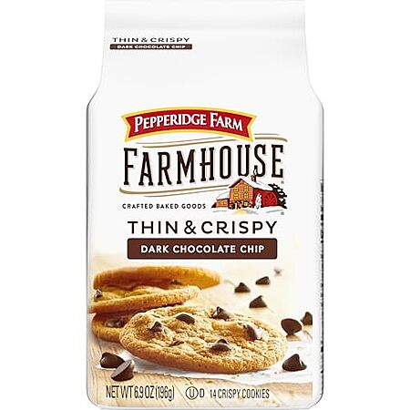 6.9-oz Pepperidge Farm Farmhouse Thin & Crispy Dark Chocolate Chip Cookies $3.15 w/ S&S