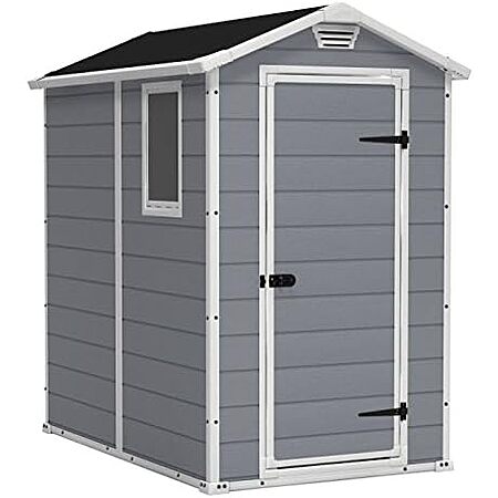 [AC] $372.53 | Keter Manor 4' x 6' Resin Storage Shed (Gray/White) at Amazon