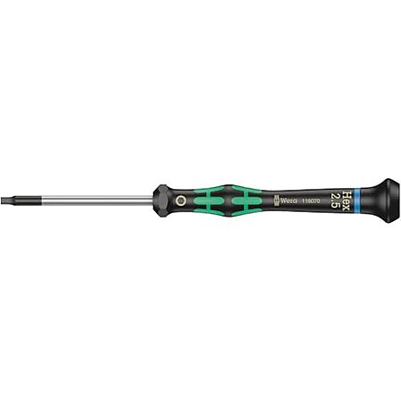 $5.21 | WERA 05118070001 2054 Screwdriver for Hexagon Socket Screws for Electronic Applications, 2.5 x 60 mm at Amazon