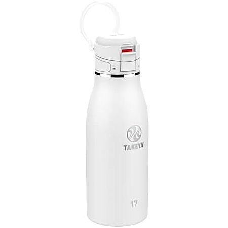 $10.99 | 17-Oz Takeya Traveler Leakproof Insulated Coffee Mug w/ Carrying Loop (Arctic White) at Amazon