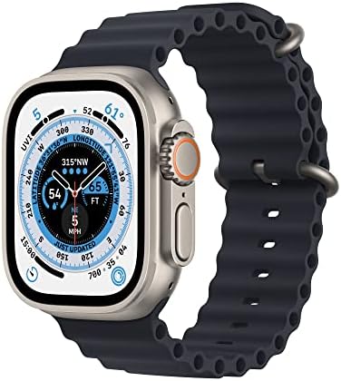 $319* | Apple Watch Ultra [GPS + Cellular 49mm] Titanium Case with Midnight Ocean Band, One Size (Renewed Premium) + 10% Back w/ Prime Visa Card at Amazon
