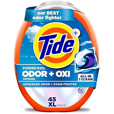 [SnS, AC] $44.48* | 4 × 45-Count Tide PODS with Odor Eliminators Laundry Detergent Pacs (Ultra OXI Power) ($11.12 each) at Amazon