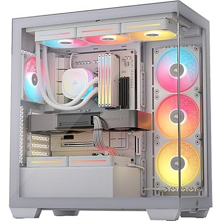 $88.66 | CORSAIR 3500X LX RGB Link Panoramic Mid-Tower PC Case at Amazon