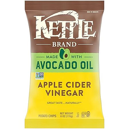 [SnS, AC] $20.84* | 10 × 6-Oz Kettle Brand Made with Avocado Oil Potato Chips (Apple Cider Vinegar) ($2.08 each) at Amazon