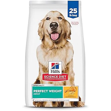 25-lb Hill's Science Diet Adult Perfect Weight Dog Food (Chicken & Brown Rice) $27.90 & More w/ S&S
