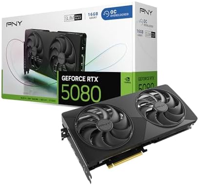 $1120 | PNY NVIDIA GeForce RTX™ 5080 Slim Dual-Fan, Dual-Slot OC Graphics Card (16GB GDDR7) at Amazon