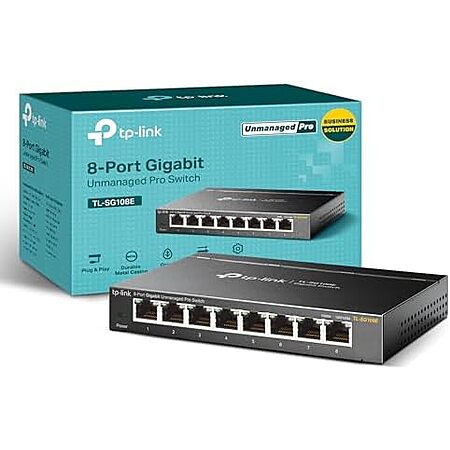 TP-Link TL-SG108E 8-Port Gigabit Easy Smart Switch $20.85 