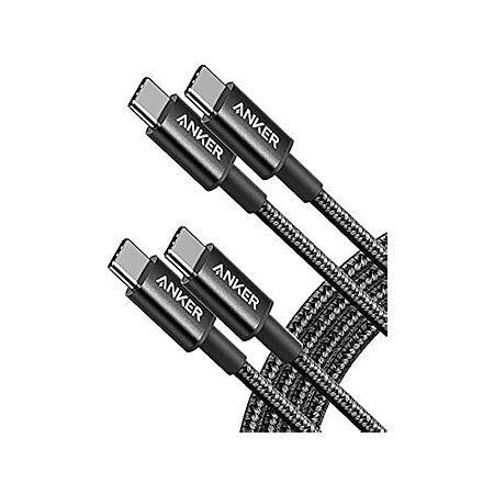 2-Pk 6' Anker 60W USB-C to USB-C Fast Charging Cable