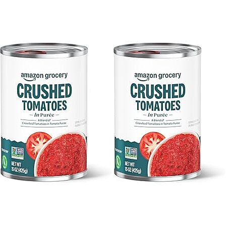 2-Pack 15-Oz Amazon Grocery Crushed Tomatoes in Puree $1.35 w/ S&S