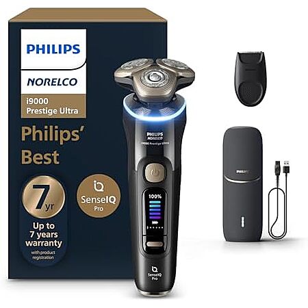 $329.96 | Philips Norelco Shaver i9000 Prestige Ultra, Wet & Dry Electric Shaver, XP9400/89 at Amazon