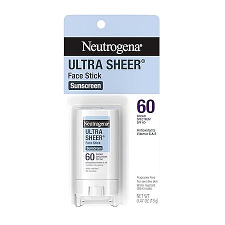 [SnS, AC] $5.27 | 0.47-Oz Neutrogena Ultra Sheer Stick Sunscreen for Face SPF 60 at Amazon