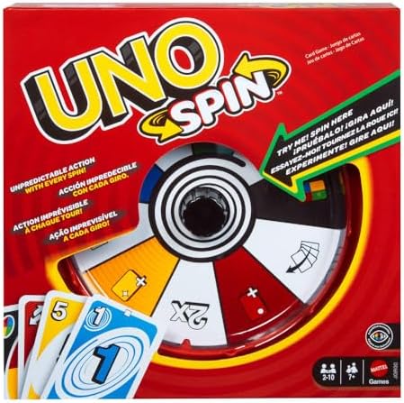 $5.59 | Mattel Games UNO Spin Card Game for Kid, Adult & Family Nights at Amazon