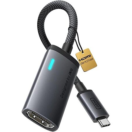 INIU USB C to HDMI Adapter (Gray) $5.60 
