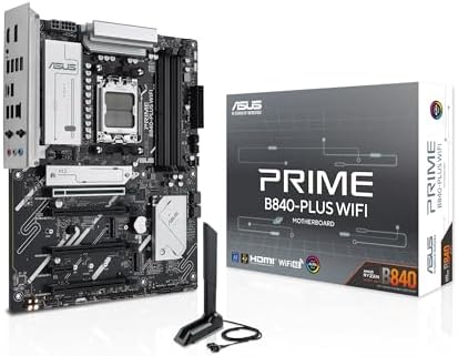 $100.99 | ASUS Prime B840-PLUS WiFi AMD AM5 B840 ATX Motherboard at Amazon