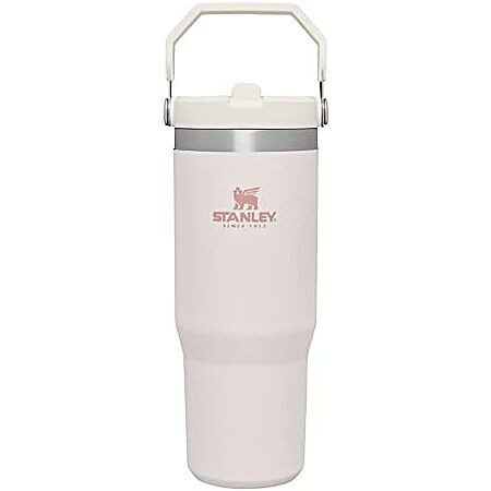 $16.97 | 30-Oz STANLEY IceFlow 2.0 Flip Straw Tumbler with Handle (Rose Quartz) at Amazon