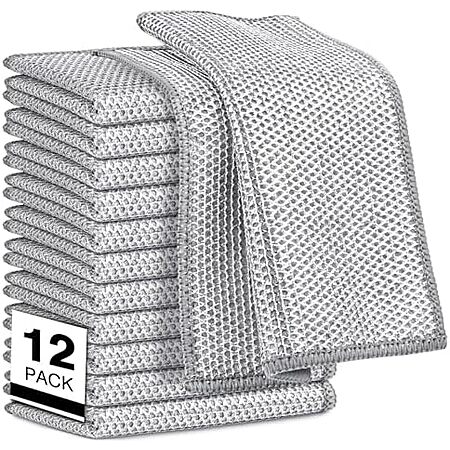 [Prime] $3.99* | 12-pk 7"x8" AIDEA Non-Scratch Wire Dishcloths at Amazon