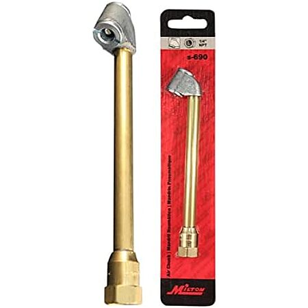 $6.74 | Dual-Head Air Chuck, 1/4" FNPT, Tire Air Chuck for Tire Inflator Gauge and Air Compressor, S-690 at Amazon