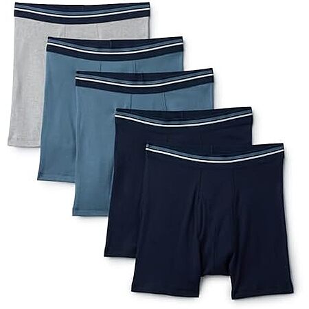 Prime Members: Amazon Essentials Men's Breathable Cotton Boxer Briefs (5-Pack) $10.80 + Free S&H