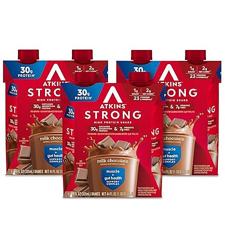 12-Pack 11-Oz Atkins Strong Protein Shake (Chocolate) $13.50 w/ S&S