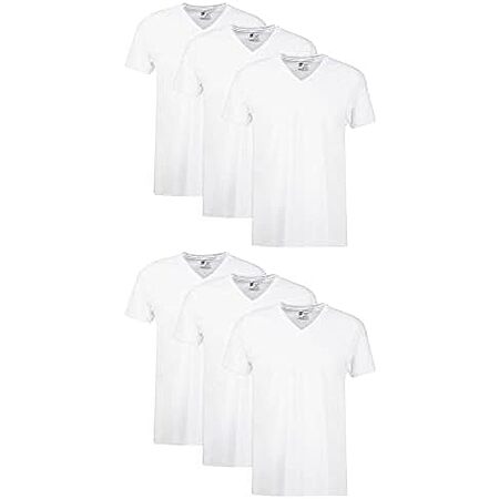 $14.98* | 6-Pk Hanes Men's V-Neck Cotton Tee Undershirts (White) at Amazon