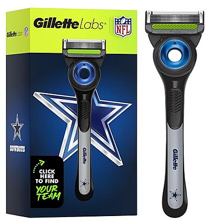Gillette Labs Special NFL Cowboys Edition Shaving Razor w/ 4 Refills & Stand $11.70 