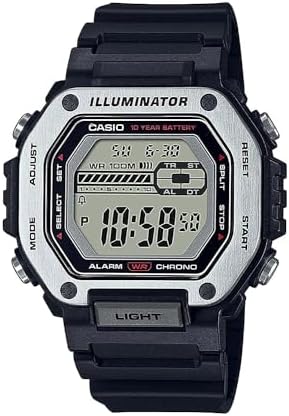$32.97* | Casio LED Illuminator Dual-Time 1/100-Second Stopwatch w/ 5 Multi-Function Alarms MWD-110H-1AV at Amazon