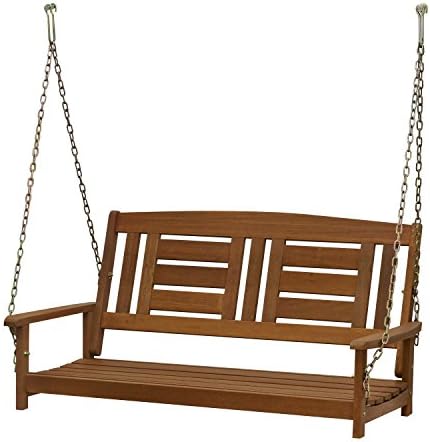 $80.09* | Furinno Tioman Hardwood 4' 2-Seater Outdoor Porch Swing w/ Chains (Natural) at Amazon