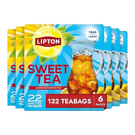 [SnS, AC] $8.35 | 6-Pack 22-Count Lipton Southern Sweet Iced Tea Bags at Amazon