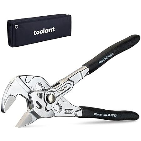 [AC] $17.99* | toolant 10-Inch Chrome Plated CR-V Adjustable Pliers Wrench at Amazon