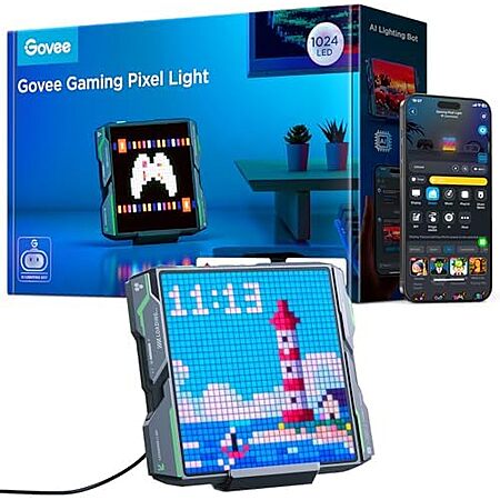 [AC] $77.99 | Govee Gaming Pixel Light, RGBIC LED Panel with Real-time Info Display, 32x32 Pixels at Amazon