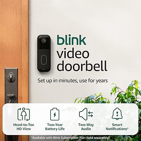 $114.99 | Blink Video Doorbell + Outdoor 4 – 5 camera system + Video Doorbell at Amazon