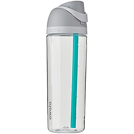 $14.32 | 25-Oz Owala FreeSip Clear Tritan Plastic Water Bottle with Straw, Shy Marshmallow at Amazon