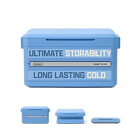 $125.99 | Coleman Snap N Go 35qt Collapsible Hard Coole, Blue Sky at Amazon