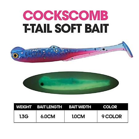 20pcs Soft Fishing Lures, Swim Baits, Trembly Sinking Fishing Bait for Bass Fishing, Trout Crappie Fishing, Fishing Kit for Freshwater & Saltwater