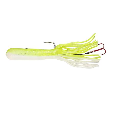 fishing lure Northland Tackle Level-Head Predator Tube / 5" / 1 OZ - #4/0 HK / 2 Pack/Chartreuse & White