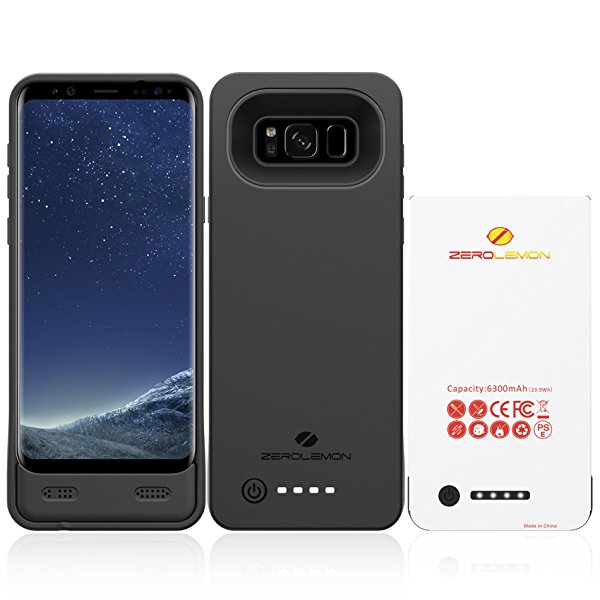 Galaxy S8 Plus Battery Case, ZeroLemon 6300mAh Extended Battery Case Rechargeable Charging Case with Soft TPU Full Edge Protection Case for Samsung Galaxy S8 Plus $19.79 @ Amazon
