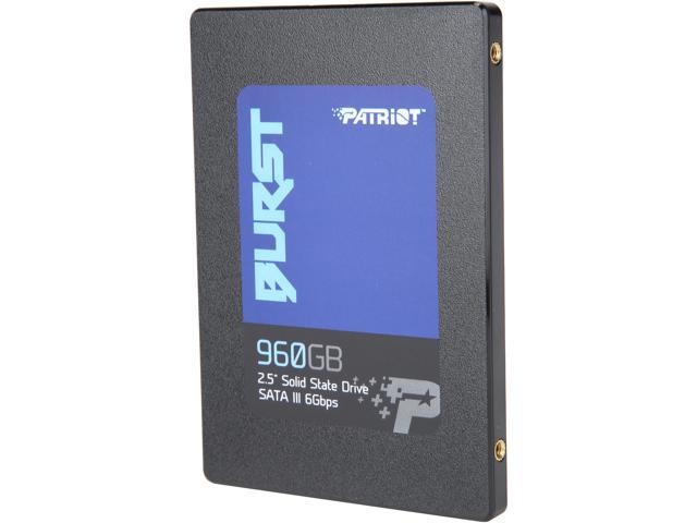 Patriot Burst 2.5in 960GB with DRAM SATA III Internal Solid State Drive (SSD) PBU960GS25SSDR $87.99