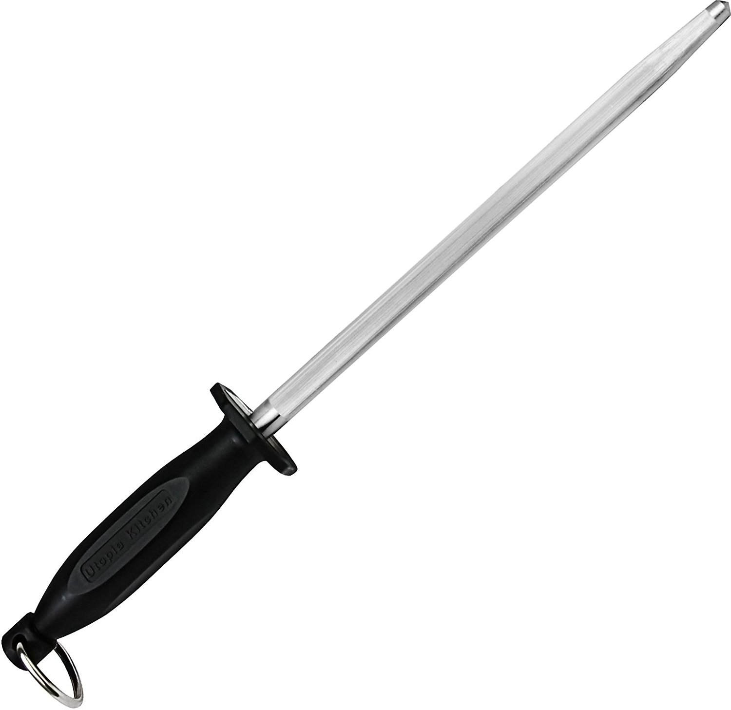 Save 73% Off - 10 Inch Steel Knife Sharpening Rod - Utopia Kitchen $10.99