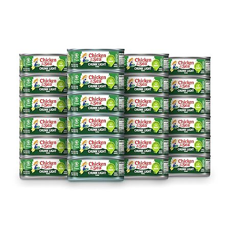 24-count Chicken of the Sea Wild Caught Chunk Light Tuna(25% less sodium) 5 Oz $19.38 w/ S&S, w/ 5 S&S $17.34