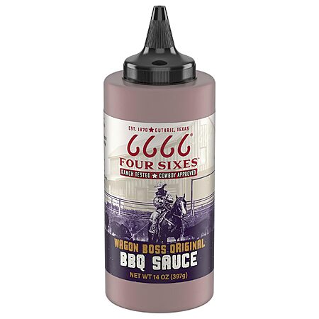 14oz 6666 Four Sixes Wagon Boss Original BBQ Sauce, $4.26 w/ S&S, $3.81 w/ 5 S&S